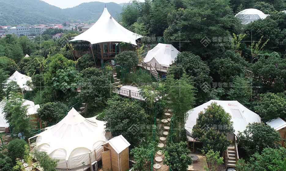 三峰张拉膜酒店帐篷