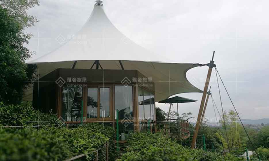 三峰张拉膜酒店帐篷