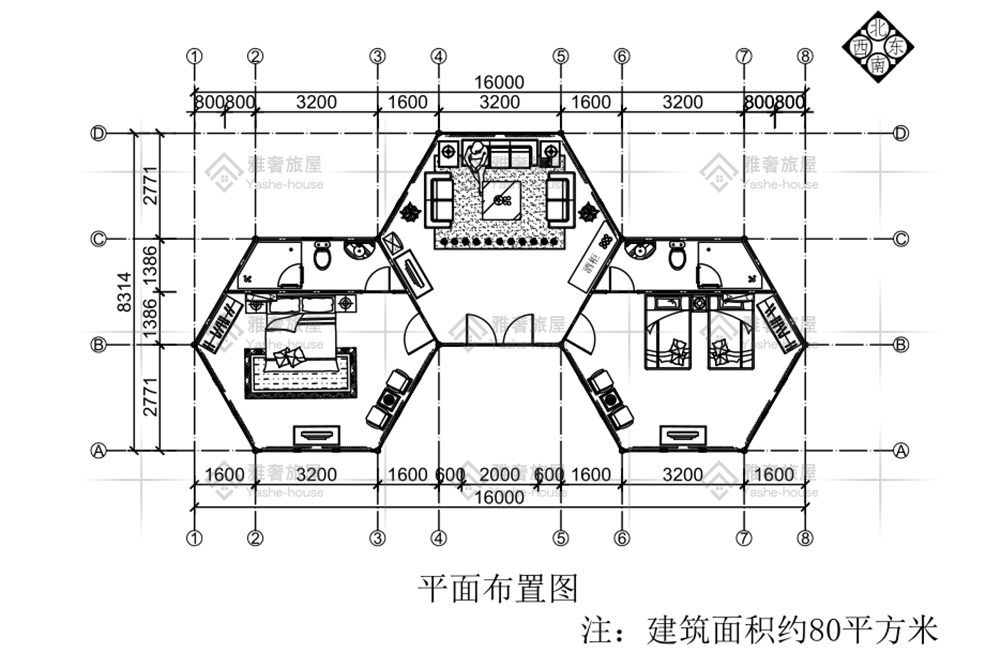 双层顶泰式野奢帐篷酒店